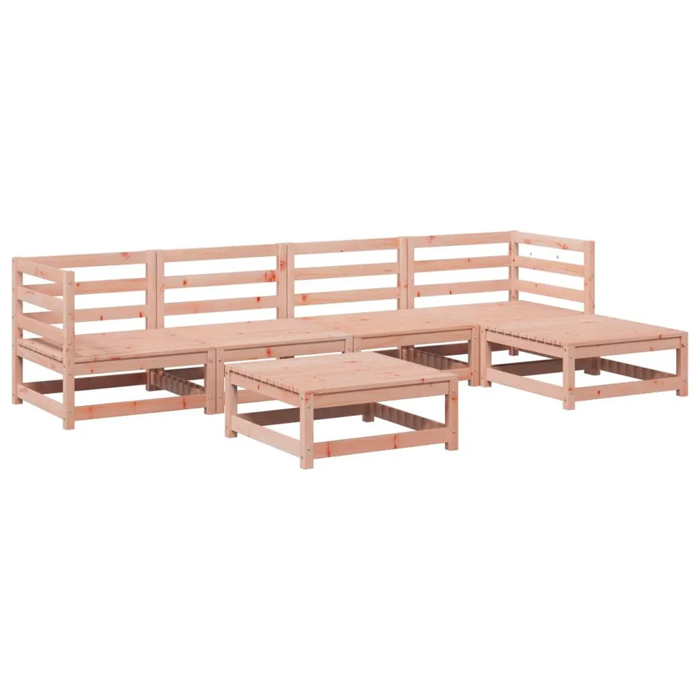 Salon de jardin 6 pcs bois massif sapin de douglas