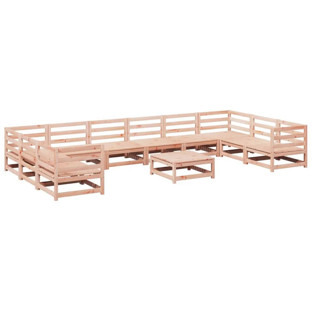 Salon de jardin 11 pcs bois massif sapin de douglas