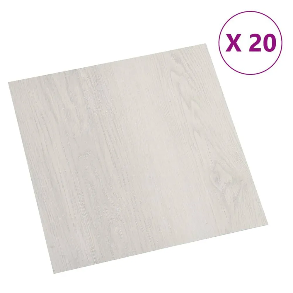 Dalles de plancher autoadhésives 20 pcs PVC 1,86 m² beige