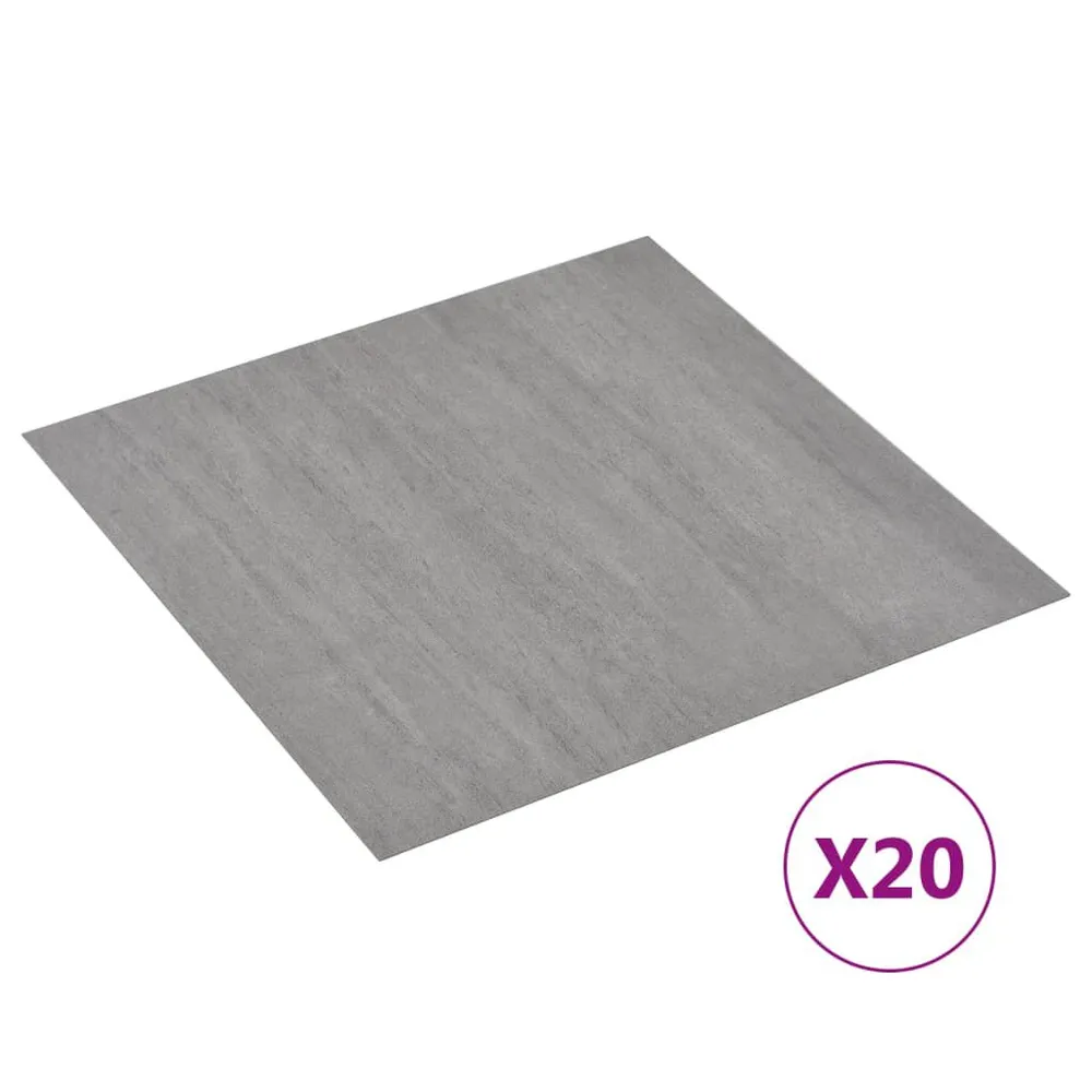 Dalles de plancher autoadhésives 20 pcs PVC gris pointillé