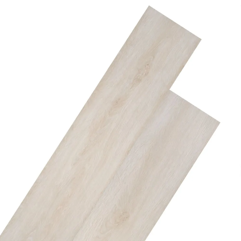 Dalles de plancher PVC autoadhésif blanc chêne classique