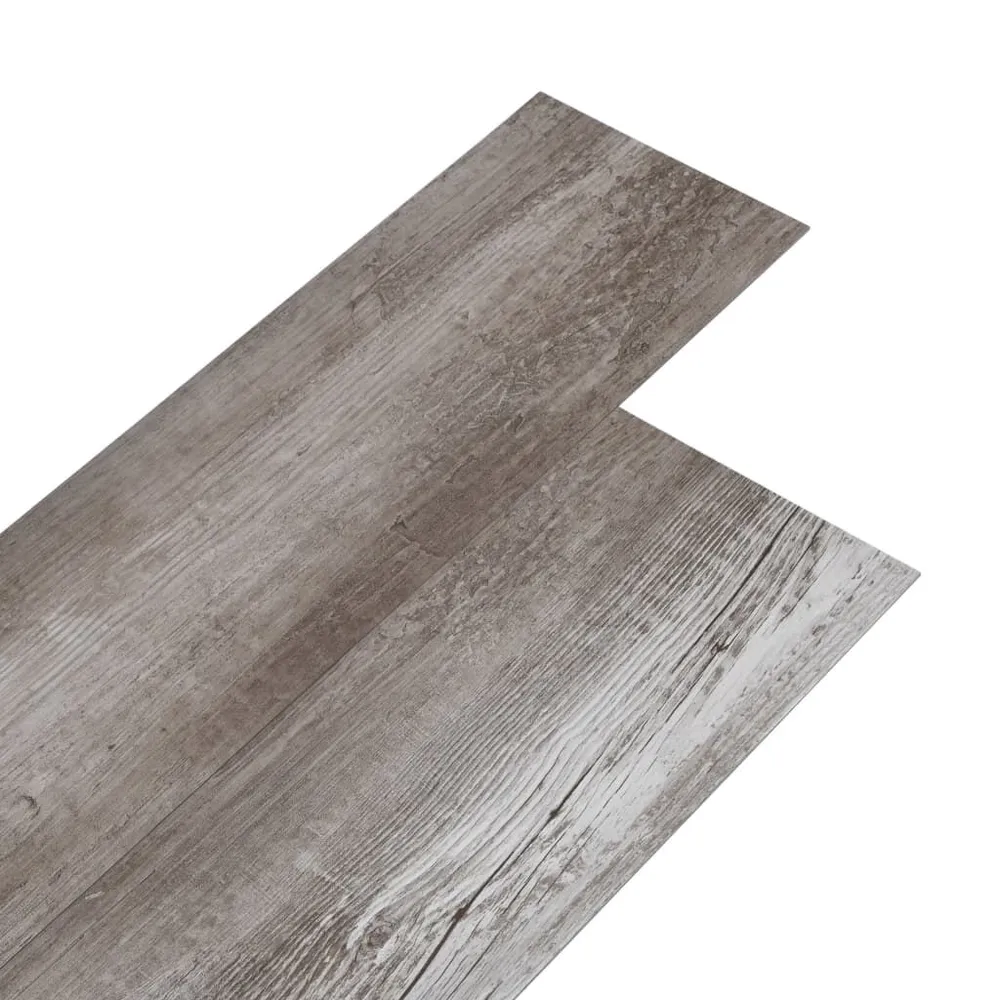 Dalles de plancher PVC autoadhésif 5,21 m² 2 mm marron bois mat