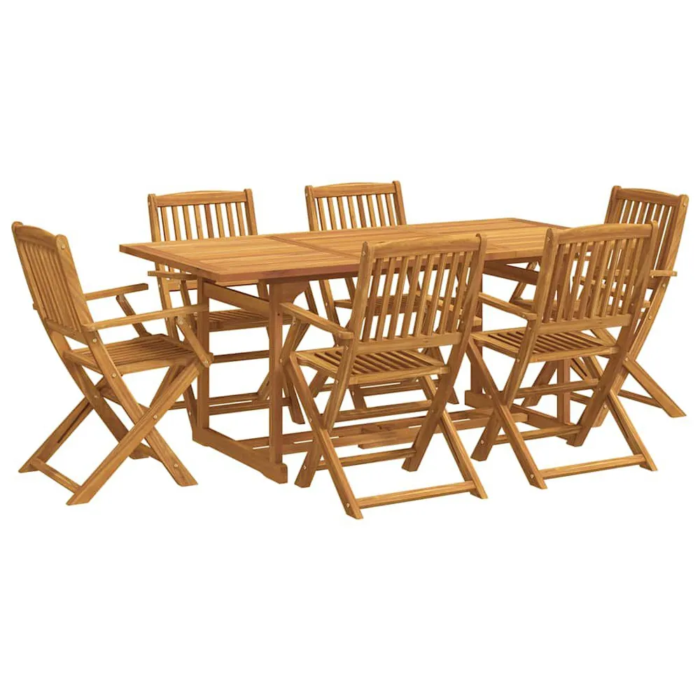 Ensemble à manger de jardin 7 pcs bois massif d'acacia