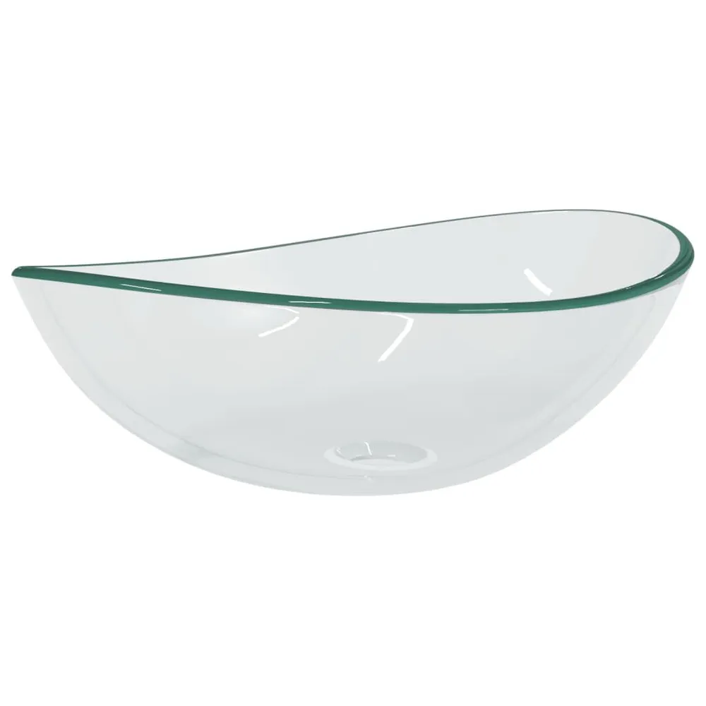 Lavabo Verre trempé 54,5x35x15,5 cm Transparent