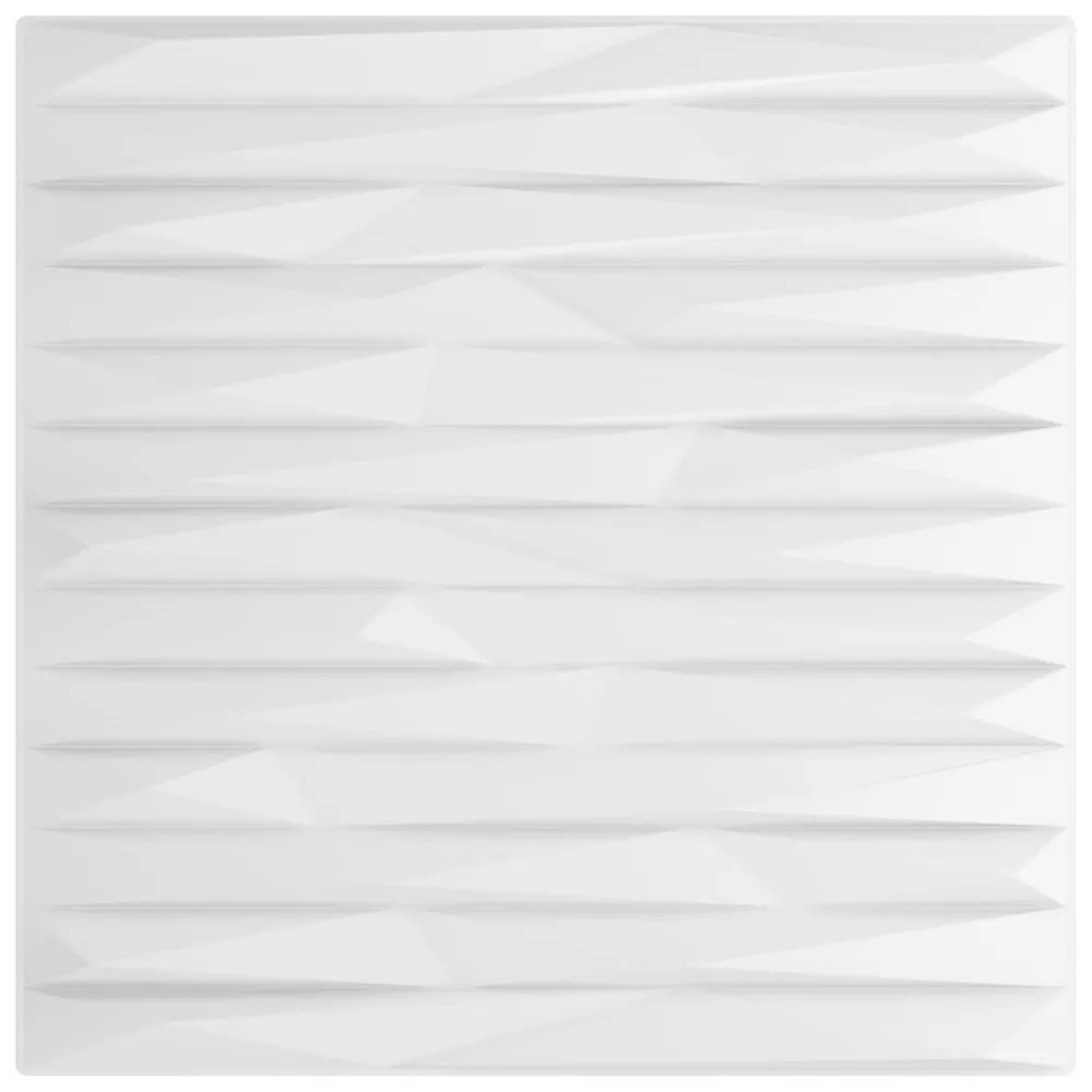 Panneaux muraux 12 pcs blanc 50x50 cm XPS 3 m² pierre