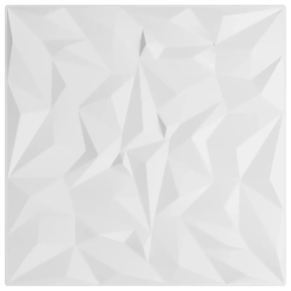 Panneaux muraux 12 pcs blanc 50x50 cm XPS 3 m² améthyste