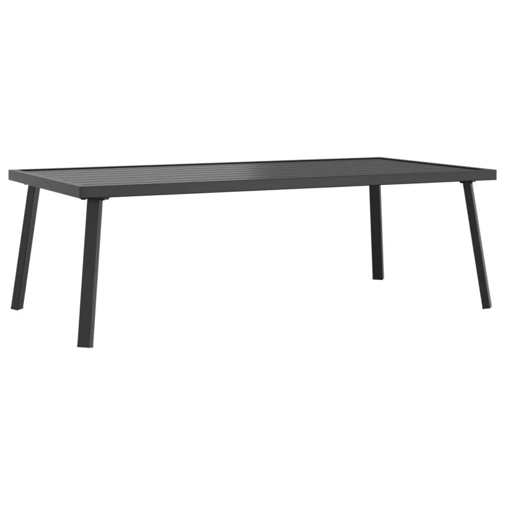 Table basse de jardin anthracite 110x55x35 cm acier