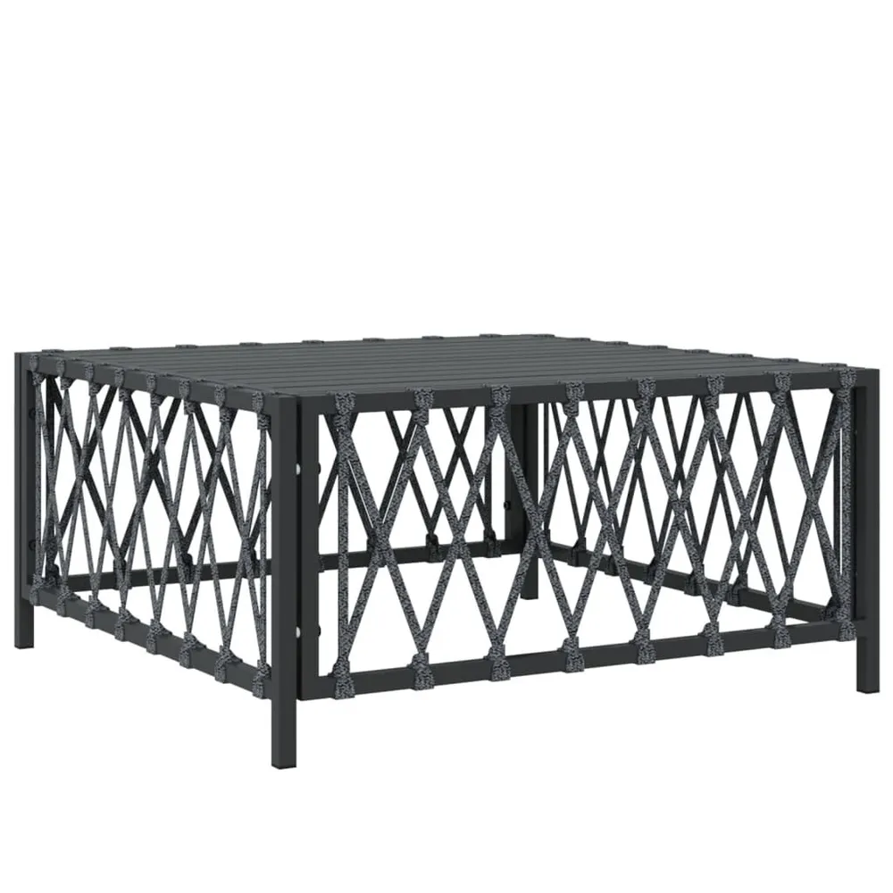 Table de jardin anthracite 70x70x34 cm tissu tissé