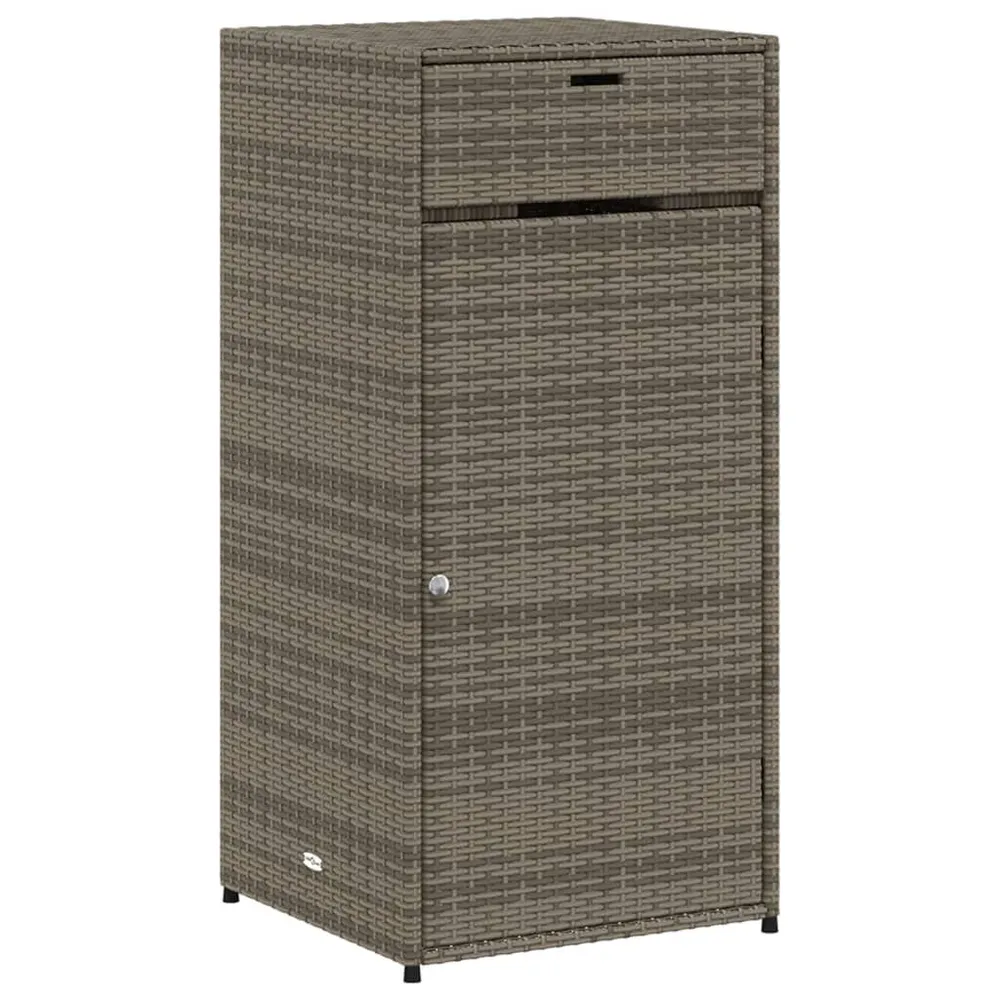 Armoire de rangement de jardin gris 55x55x111 cm résine tressée