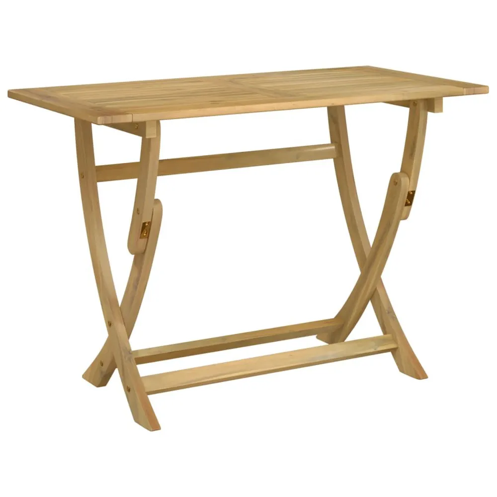 Table pliable de jardin 110x55x75 cm bois d'acacia solide