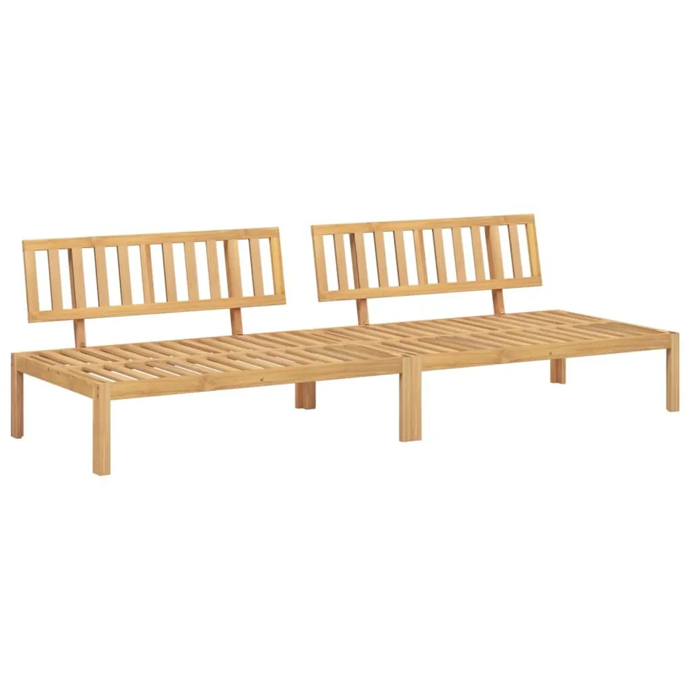 Canapés centraux palette de jardin 2 pcs bois massif d'acacia