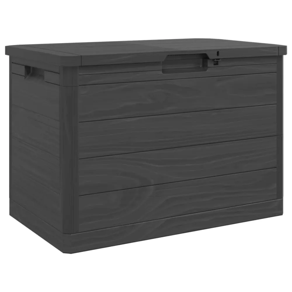 Boîte à coussins d'extérieur anthracite 77,5x44,5x53 cm PP