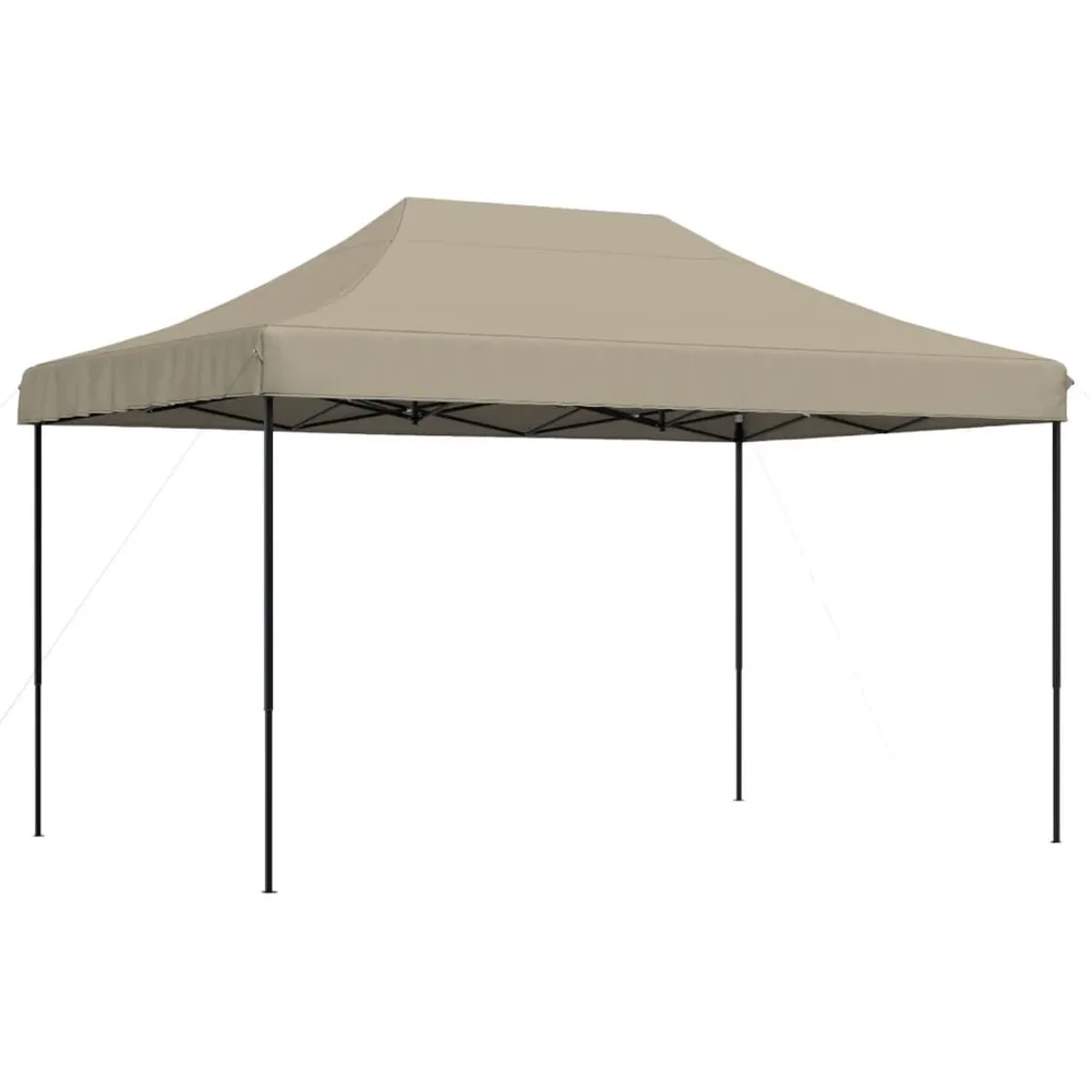 Tente de réception pliable escamotable taupe 440x292x315 cm