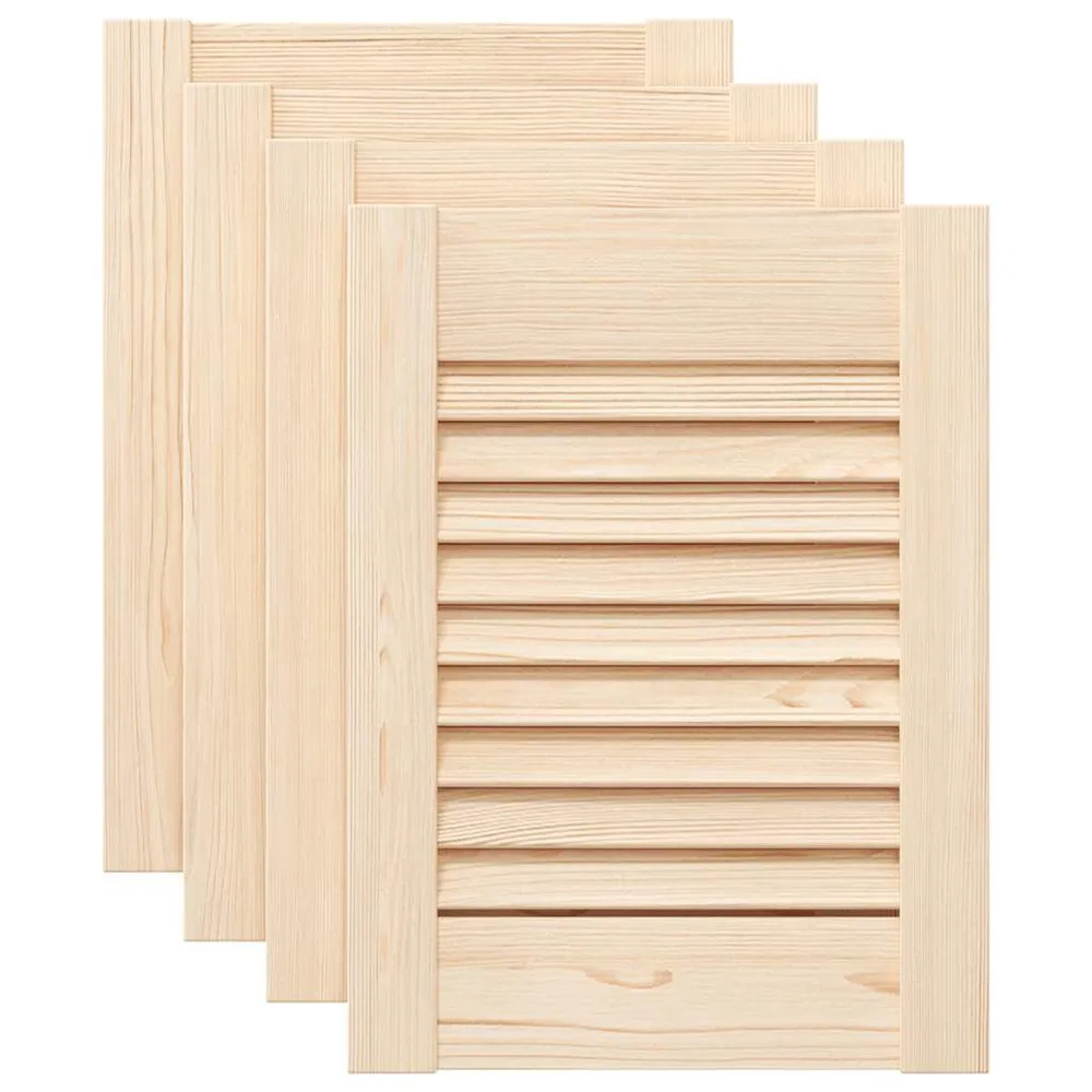 Portes d'armoire à persiennes 4 pcs 39,5x29,5 cm pin massif