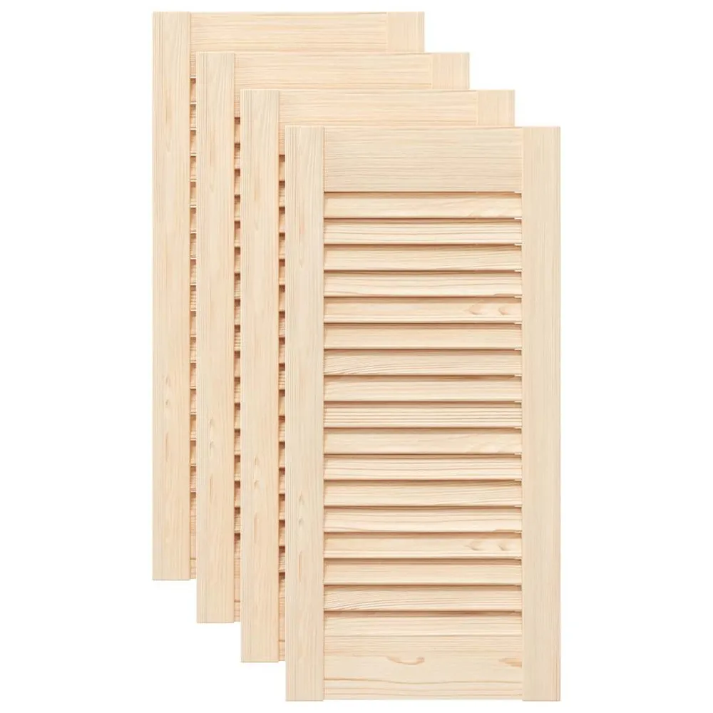 Portes d'armoire à persiennes 4 pcs 61,5x29,5 cm pin massif