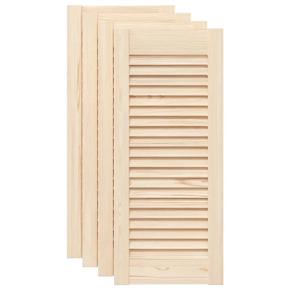 Portes d'armoire à persiennes 4pcs 69x29,5cm bois de pin massif