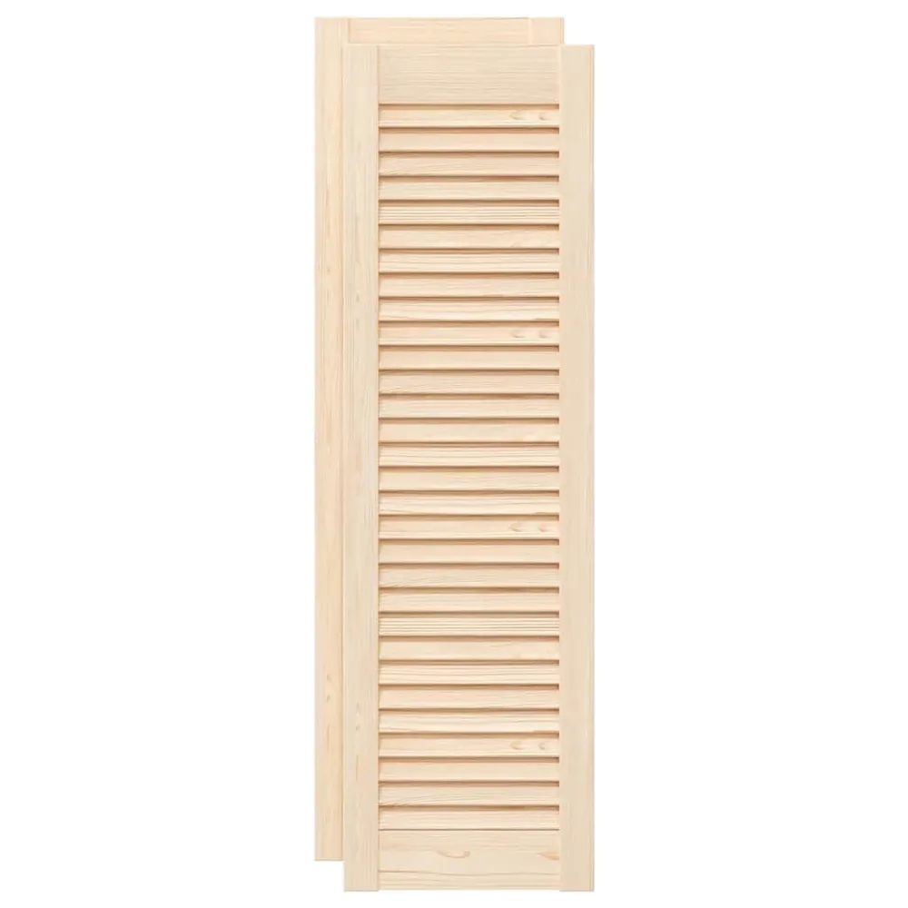 Portes d'armoire à persiennes 2 pcs 99x29,5 cm pin massif