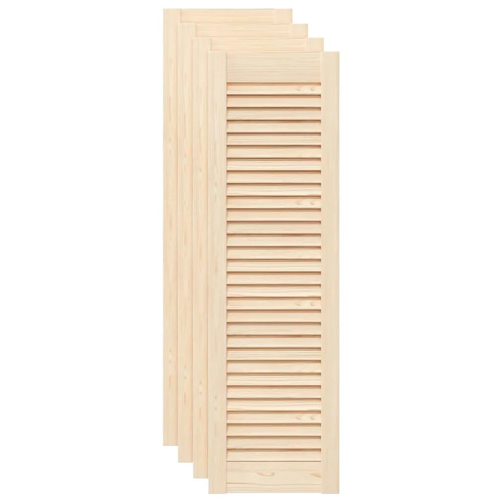 Portes d'armoire à persiennes 4pcs 99x29,5cm bois de pin massif