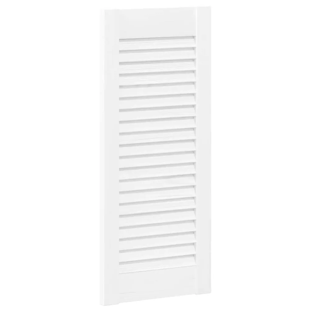 Porte d'armoire à persiennes blanc 61,5x29,5 cm