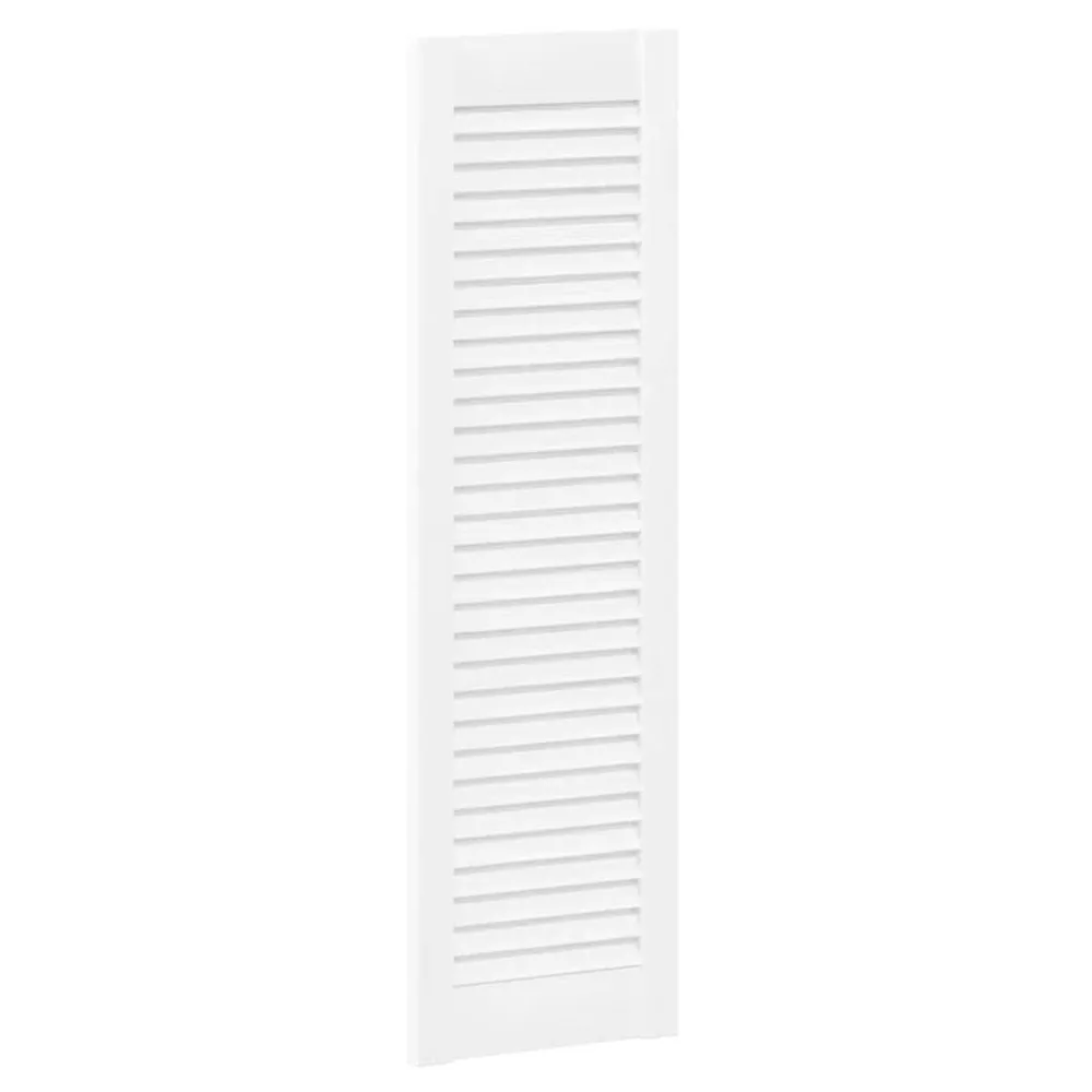 Portes d'armoire à persiennes 2 pcs blanc 99x29,5 cm