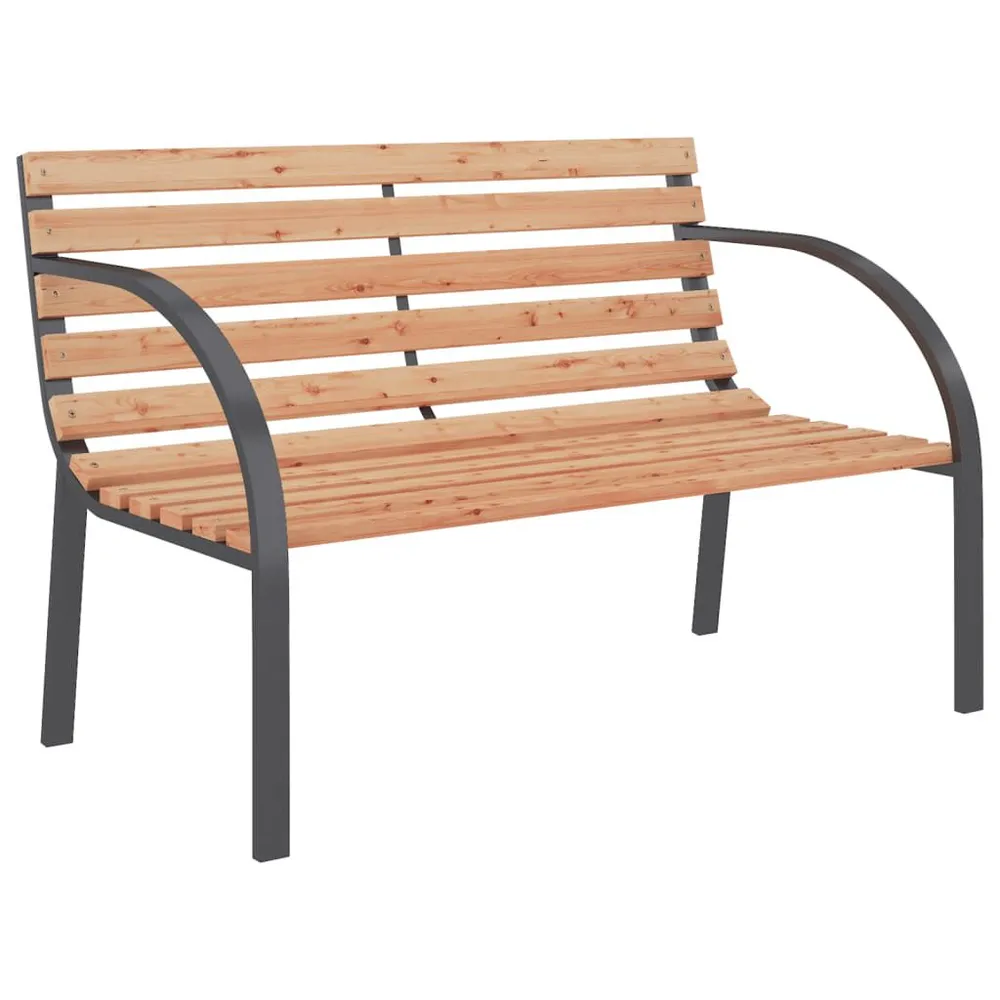 Banc de jardin 120 cm Bois et fer