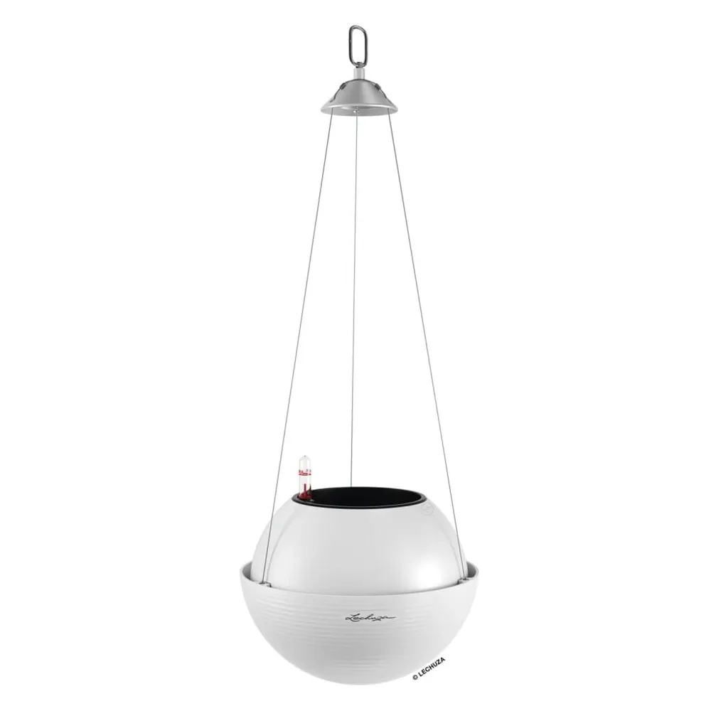 LECHUZA Jardinière suspendue BOLA Color 23 ALL-IN-ONE Blanc