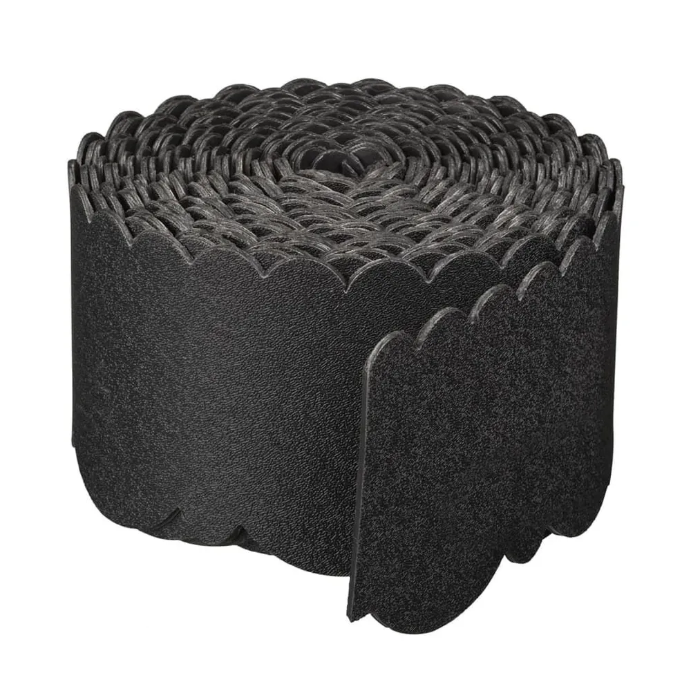 Nature Bordure de jardin décorative 0,13x12 m 3 mm noir