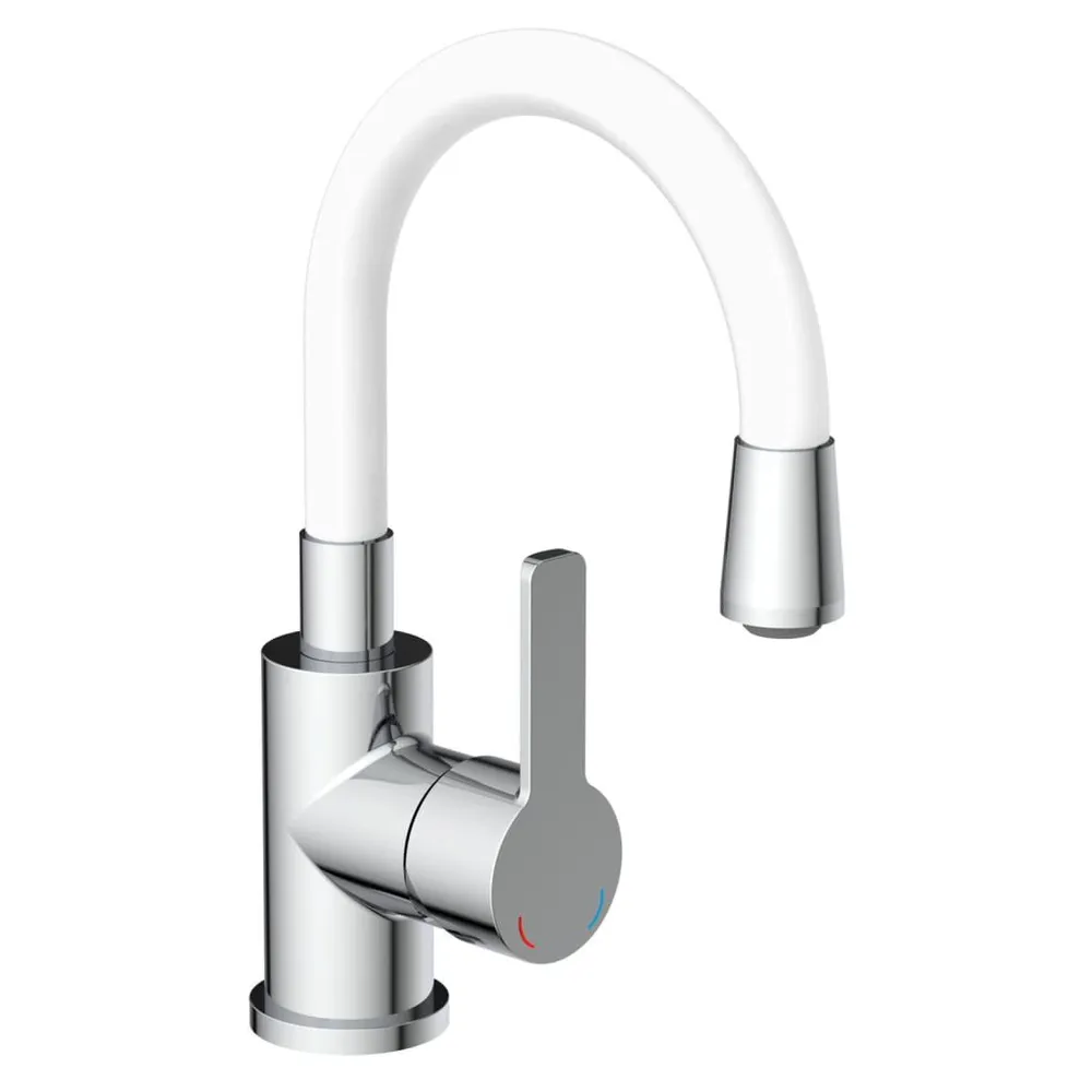 EISL Mitigeur de lavabo FLEXO chrome-blanc