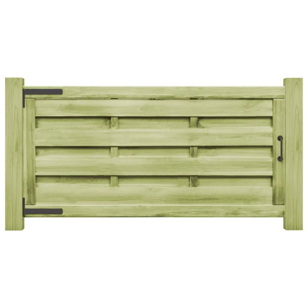 Portillons 2 pcs Bois de pin imprégné 150x75 cm Vert