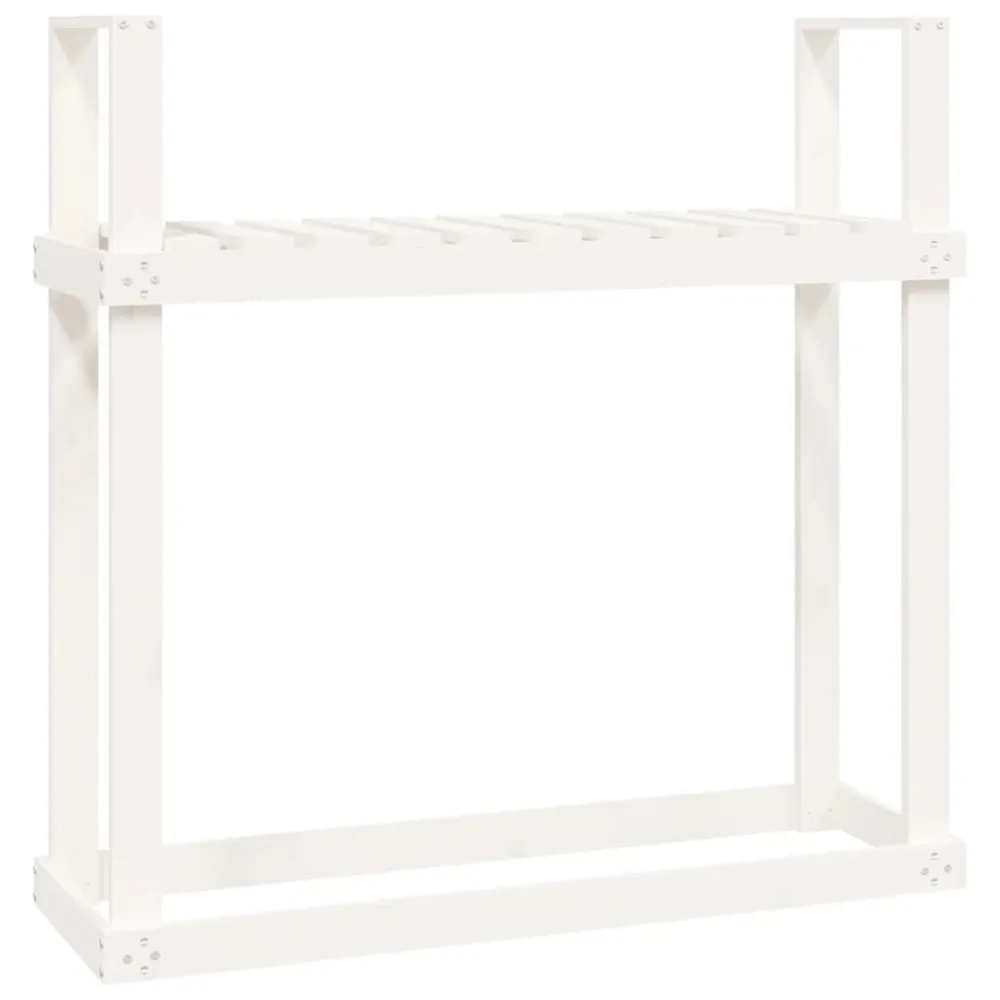 Support pour bois de chauffage Blanc 110x35x108,5cm Bois de pin