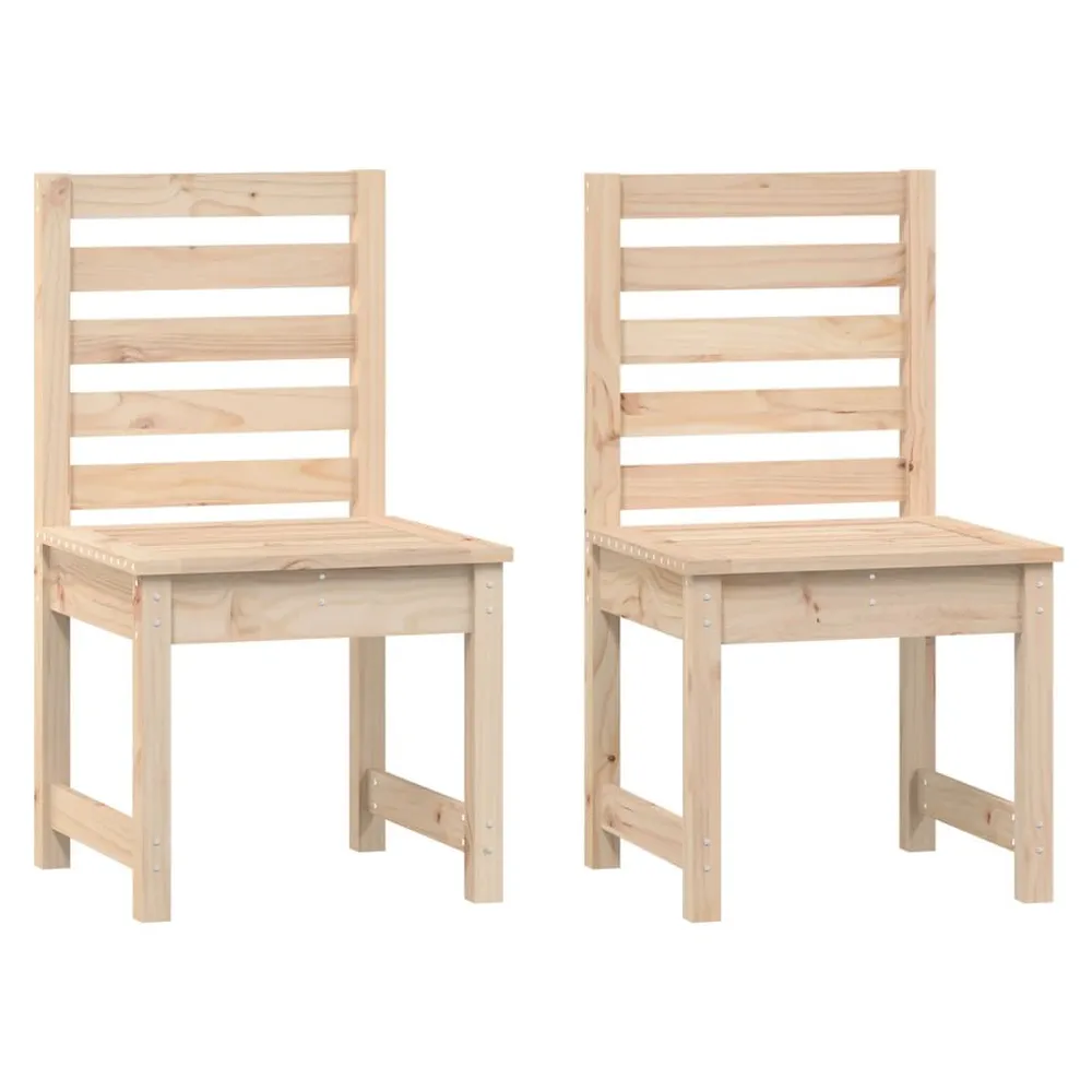 Chaises de jardin lot de 2 50x48x91,5 cm bois massif de pin