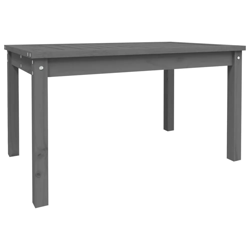 Table de jardin gris 82,5x50,5x45 cm bois massif de pin