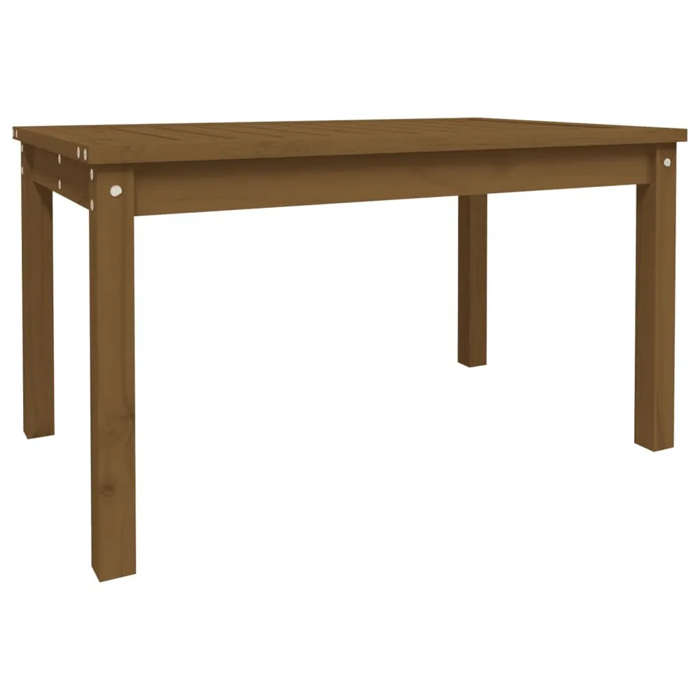 Table de jardin marron miel 82,5x50,5x45 cm bois massif de pin