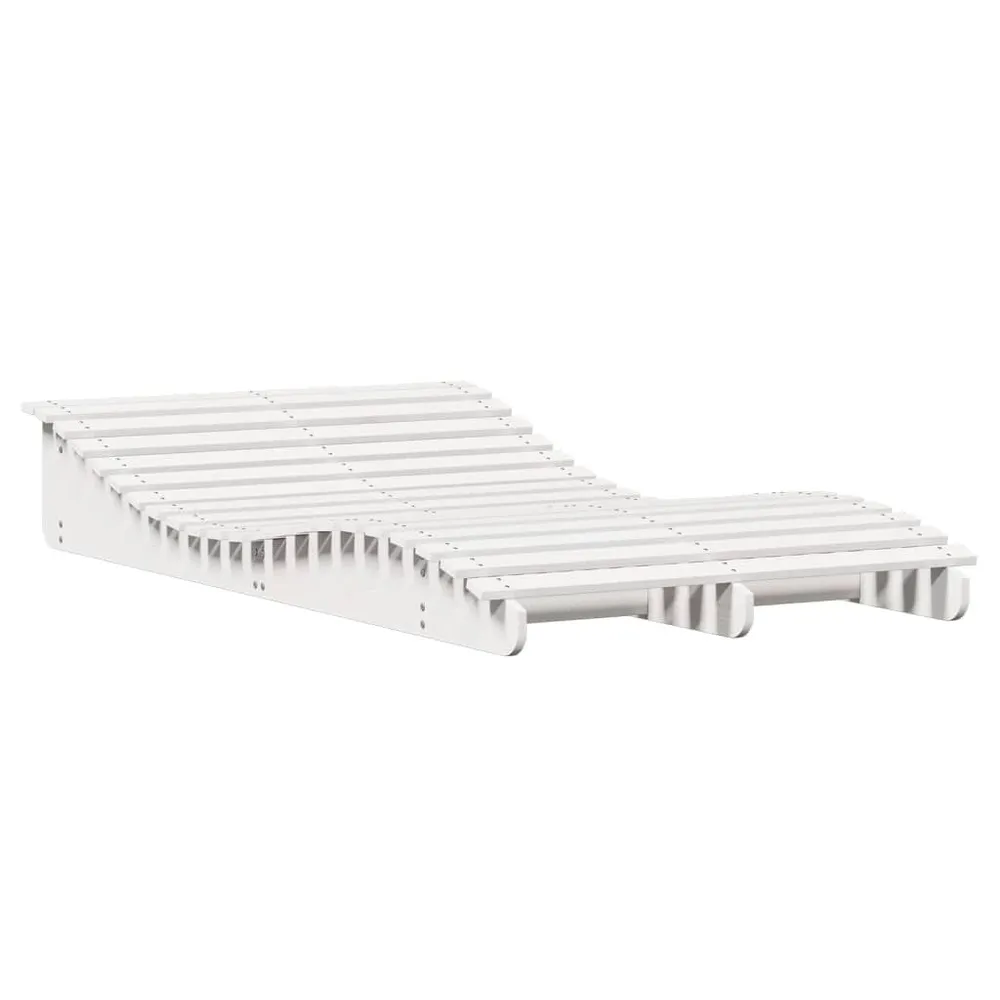 Chaise longue blanc 205x110x31,5 cm bois massif de pin