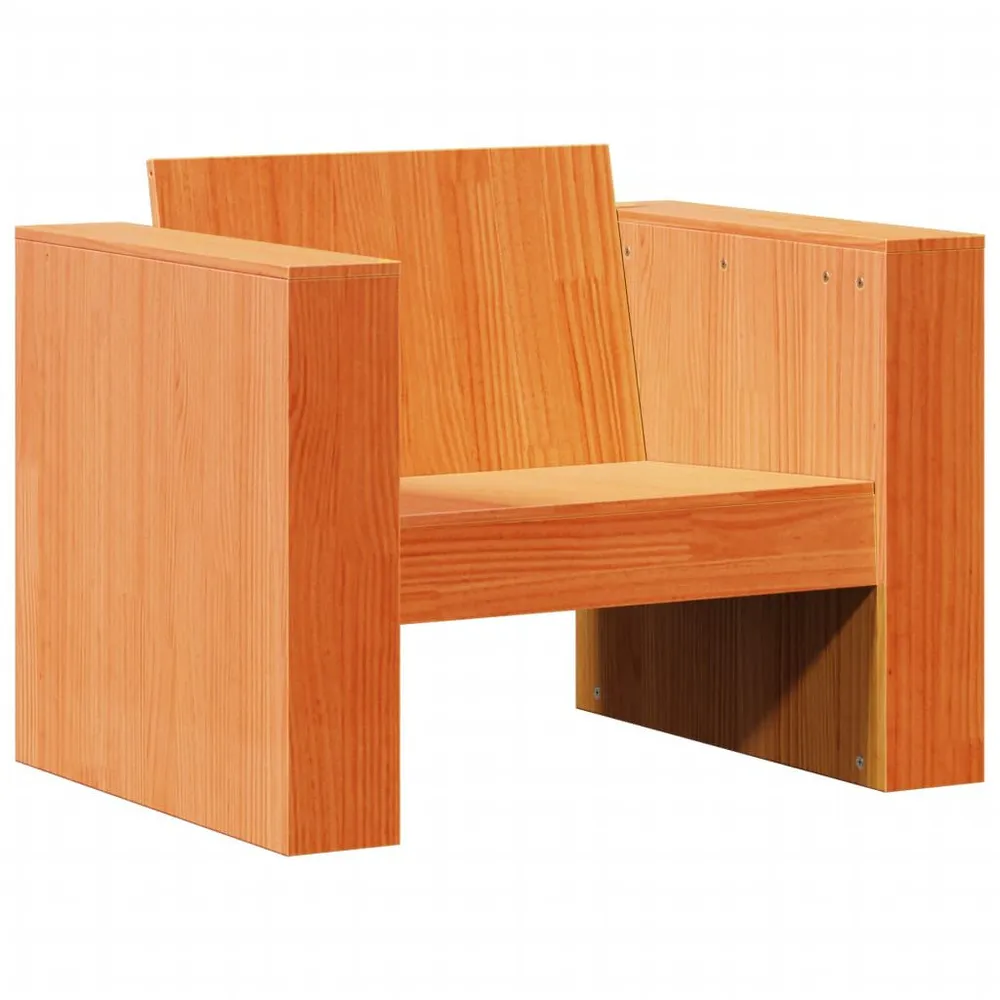 Canapé de jardin cire marron 79x60x62 cm bois de pin massif