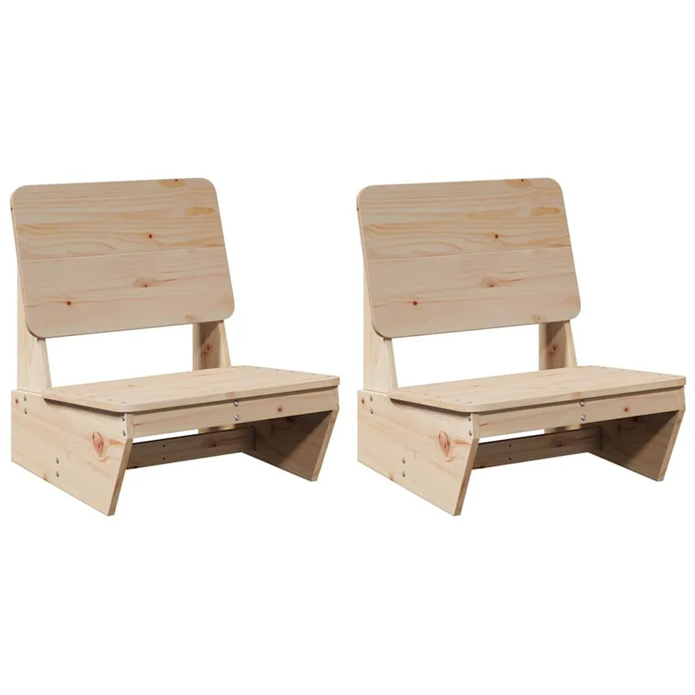 Chaises de jardin lot de 2 60x64x70,5 cm bois massif de pin