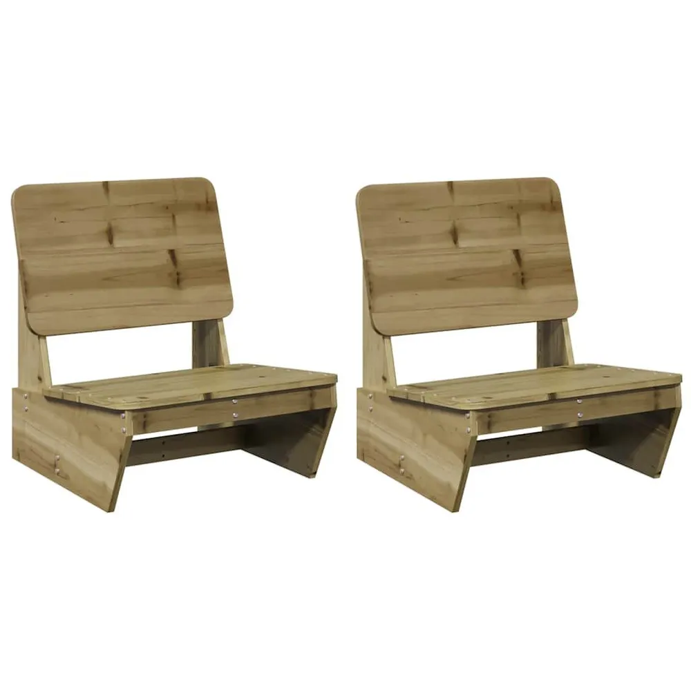 Chaises de jardin lot de 2 60x64x70,5 cm bois de pin imprégné