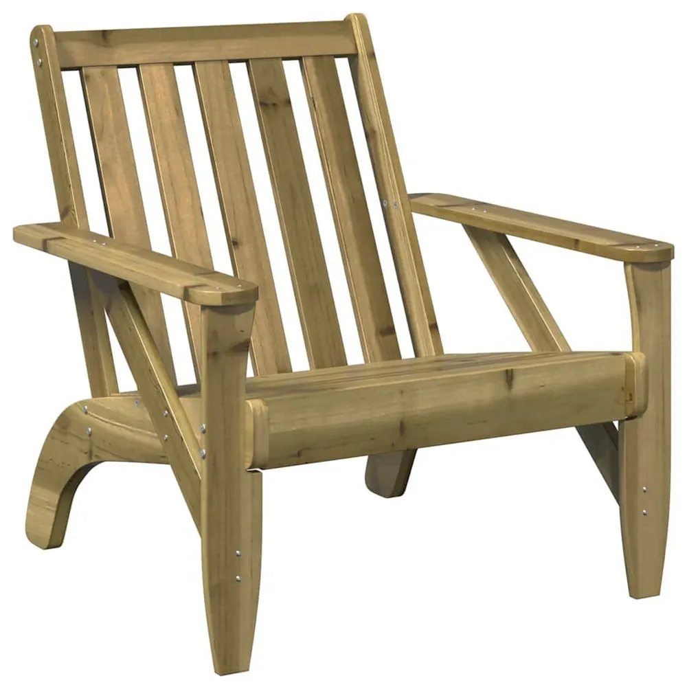 Chaise de jardin adirondack 75x77x77 cm bois de pin imprégné