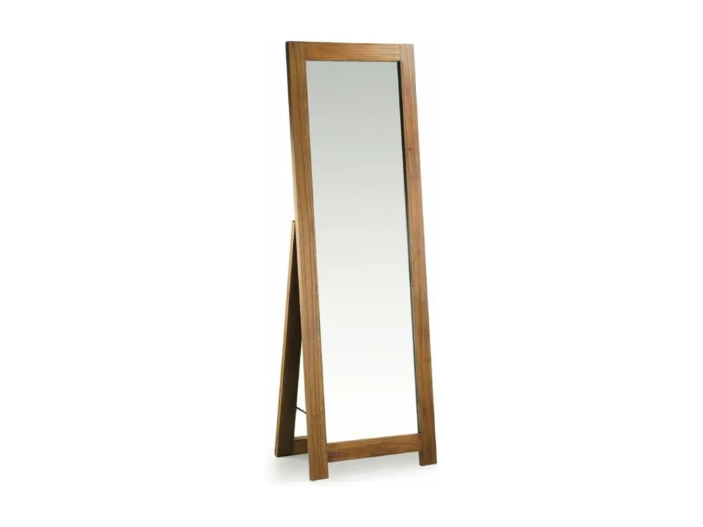 Miroir Sur Pied Bois Marron 50x6x160cm