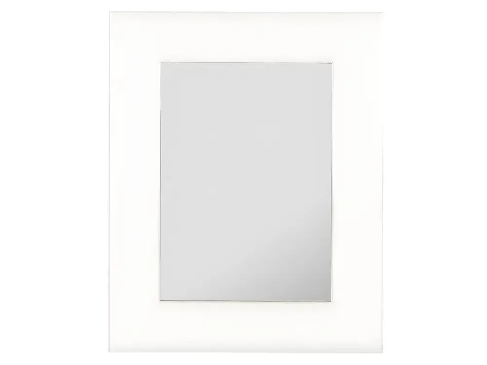 NEW WHITE - Miroir en bois blanc 80 x 100