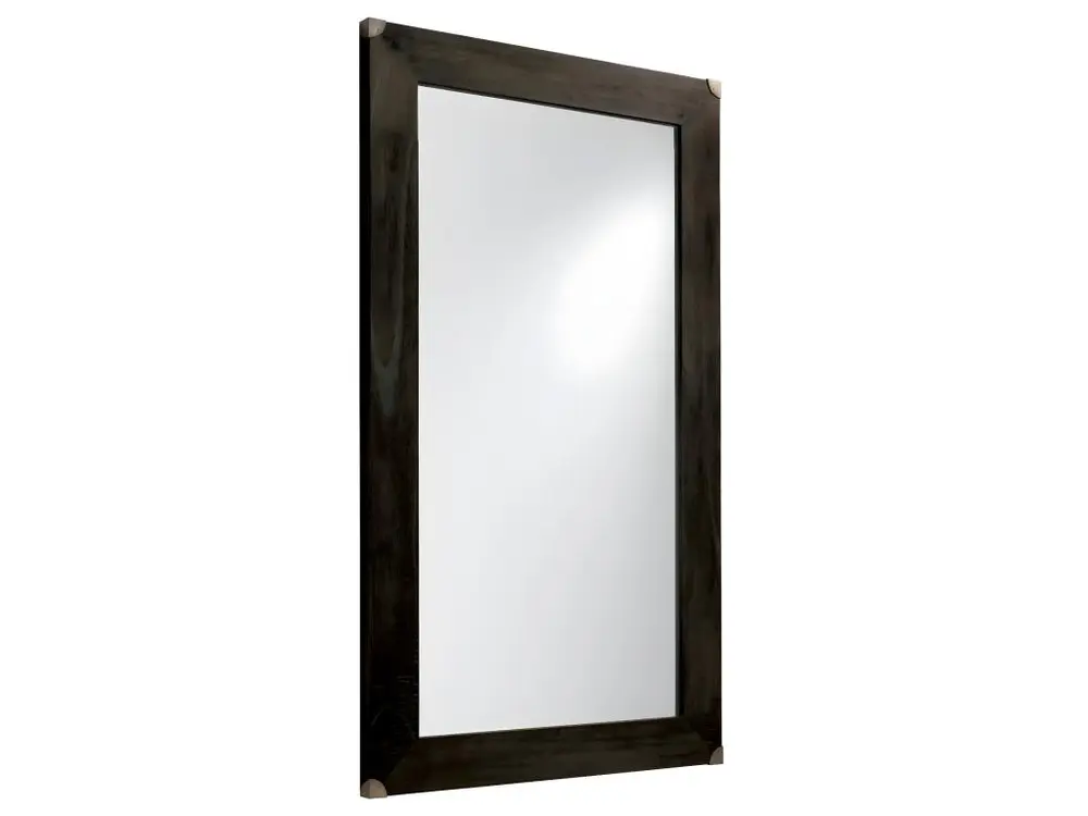 INDUSTRIAL - Miroir en bois noir 80 x 120