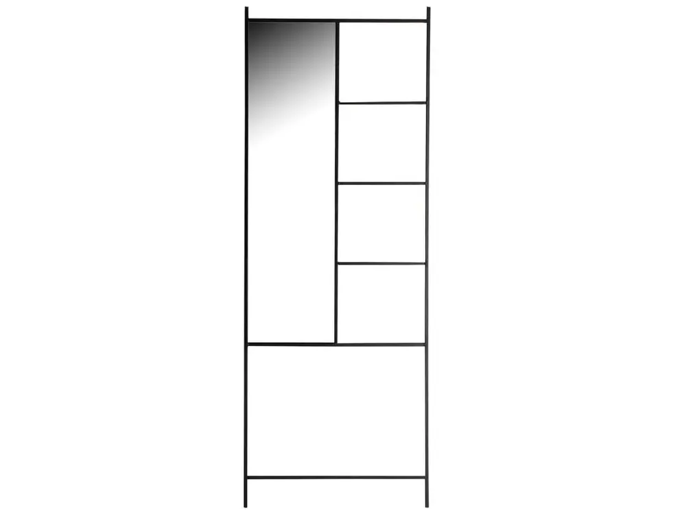 Miroir en fer en noir 66x1x180 cm