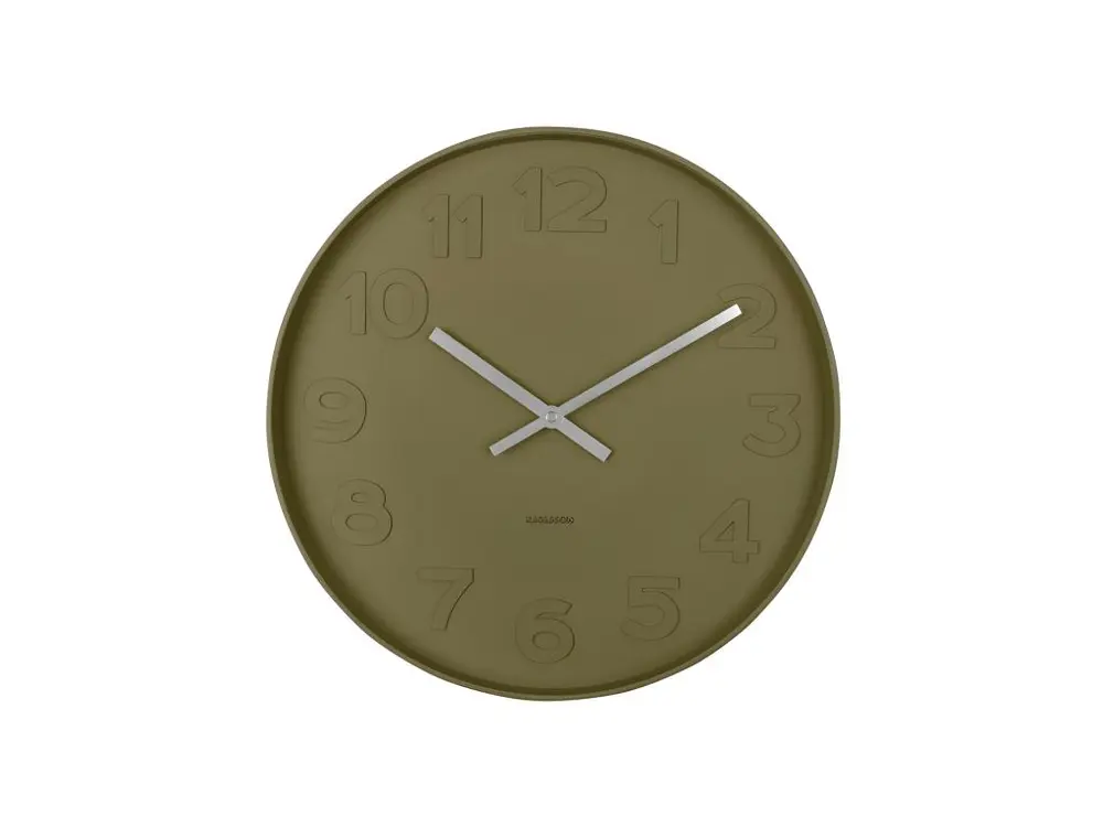 Mr. Green - Horloge murale ronde ø37,5cm - Couleur - Vert mousse