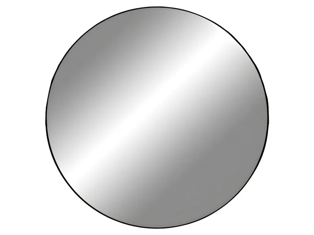 Jersey - Miroir rond en métal ø60cm - Couleur - Noir