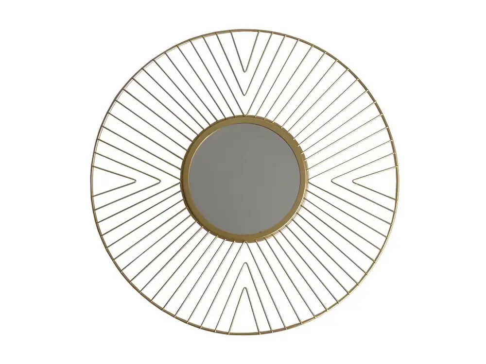 Miroir filaire doré 50 cm