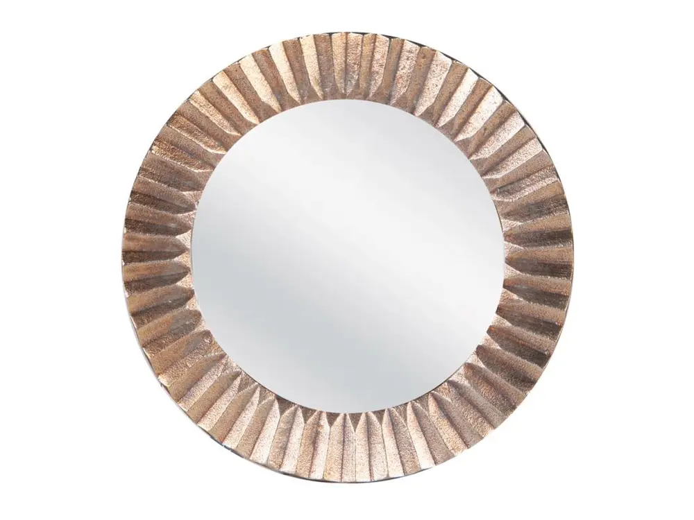 Miroir en fonte plissé or 61 cm