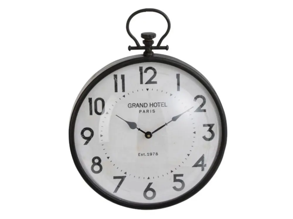 Horloge Murale Design en Métal "Kimp" 49cm Noir