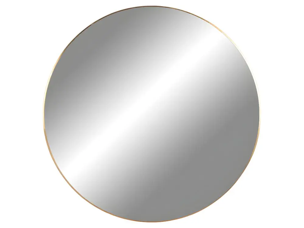 Jeanne Miroir Ø 60 cm, cadre en look laiton.