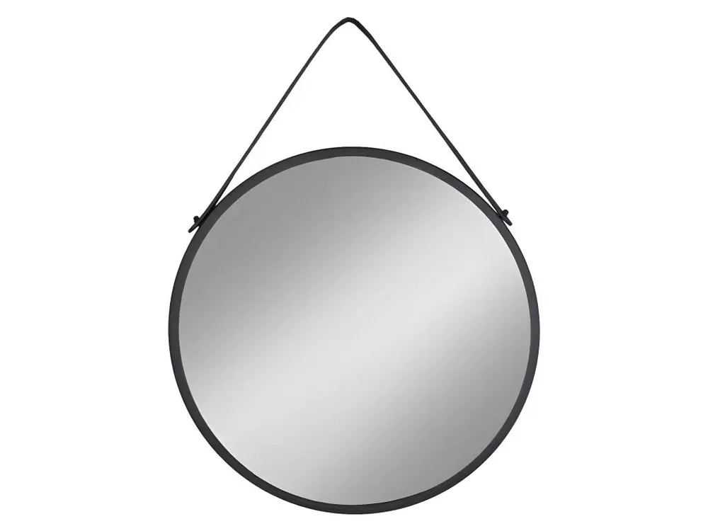 Trapani miroir Ø38cm noir.