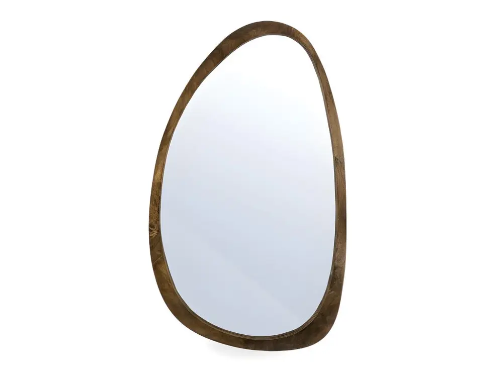 Plecto - Miroir organique en bois - Couleur - Bois foncé